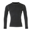 Thermo ondershirt Logrono polyester/wol - kleur zwart maat S
